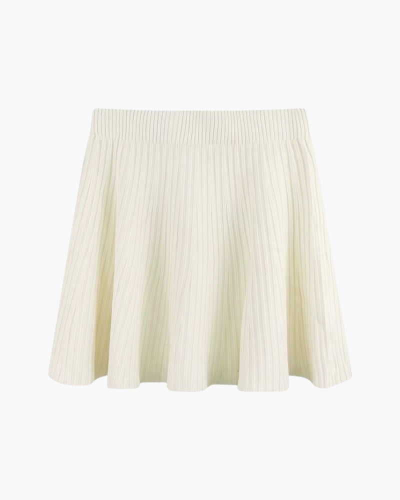 Women's Pleated Wool Skirt - Oxford