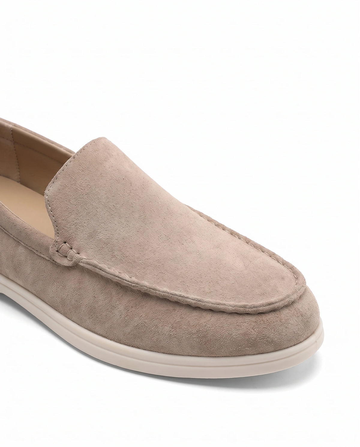 Men's Suede Slip-On Loafers - Douglas - Detail Toe and Vamp