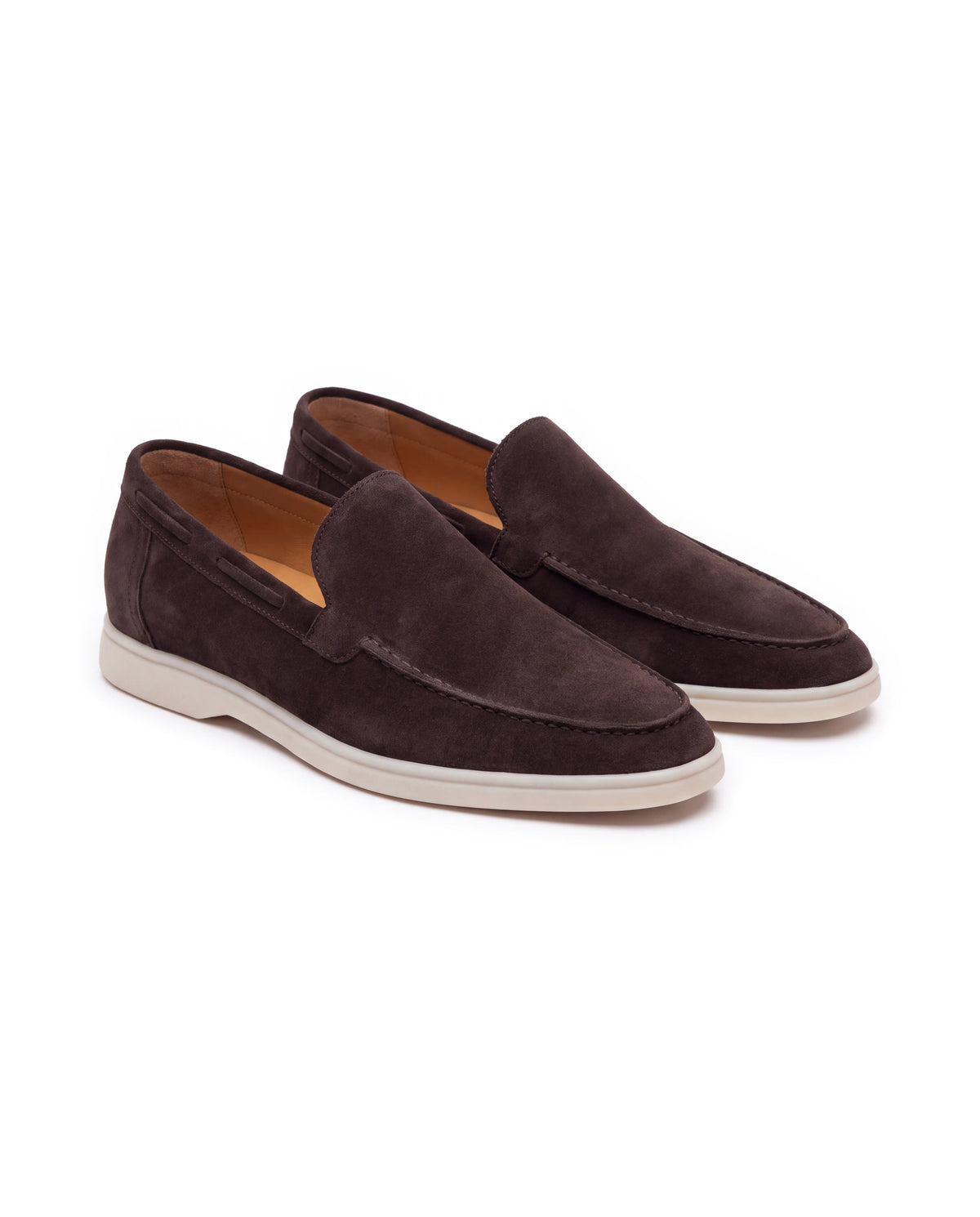 Men's Suede Slip-On Loafers - Douglas - Dark Brown