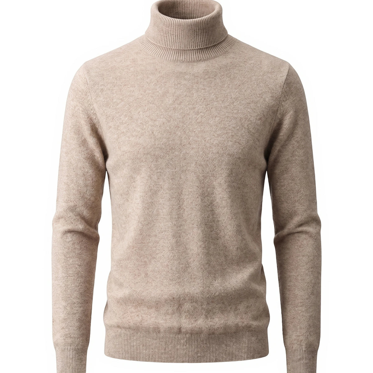 Men's Wool Turtleneck Sweater - Jeremy - Camel