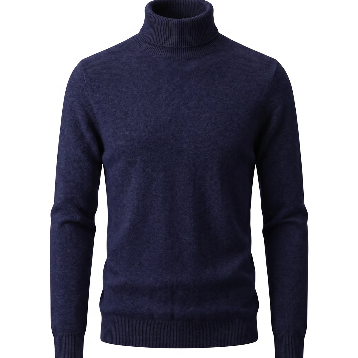 Men's Wool Turtleneck Sweater - Jeremy - Navy