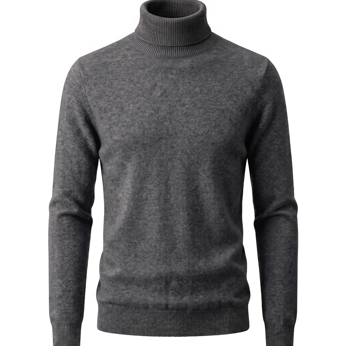 Men's Wool Turtleneck Sweater - Jeremy - Dark Gray