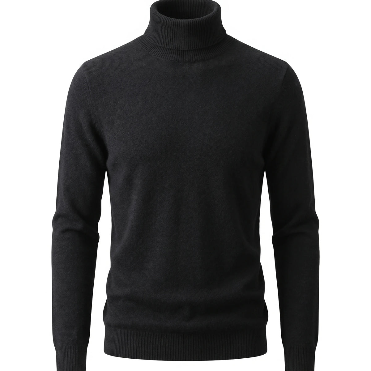 Men's Wool Turtleneck Sweater - Jeremy - Black