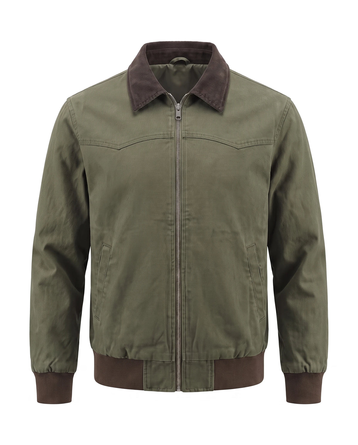 Men's Cotton Canvas Jacket - Craig - Army Green