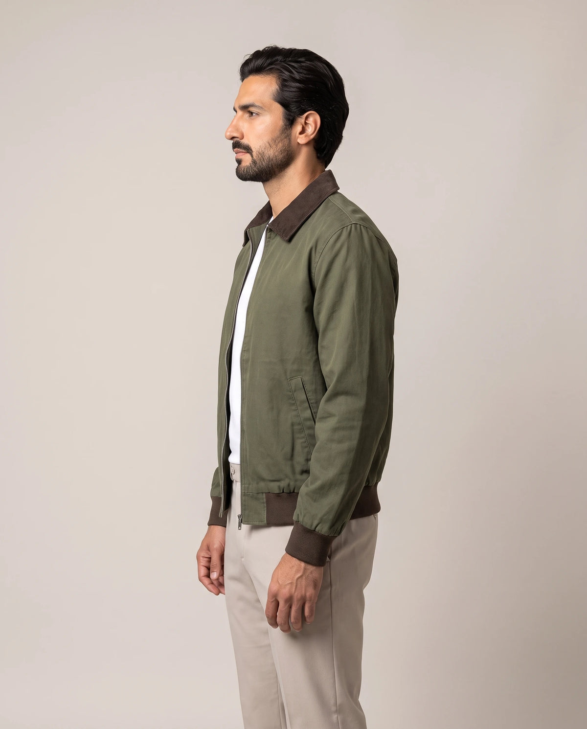 Men's Cotton Canvas Jacket - Craig - Model Side
