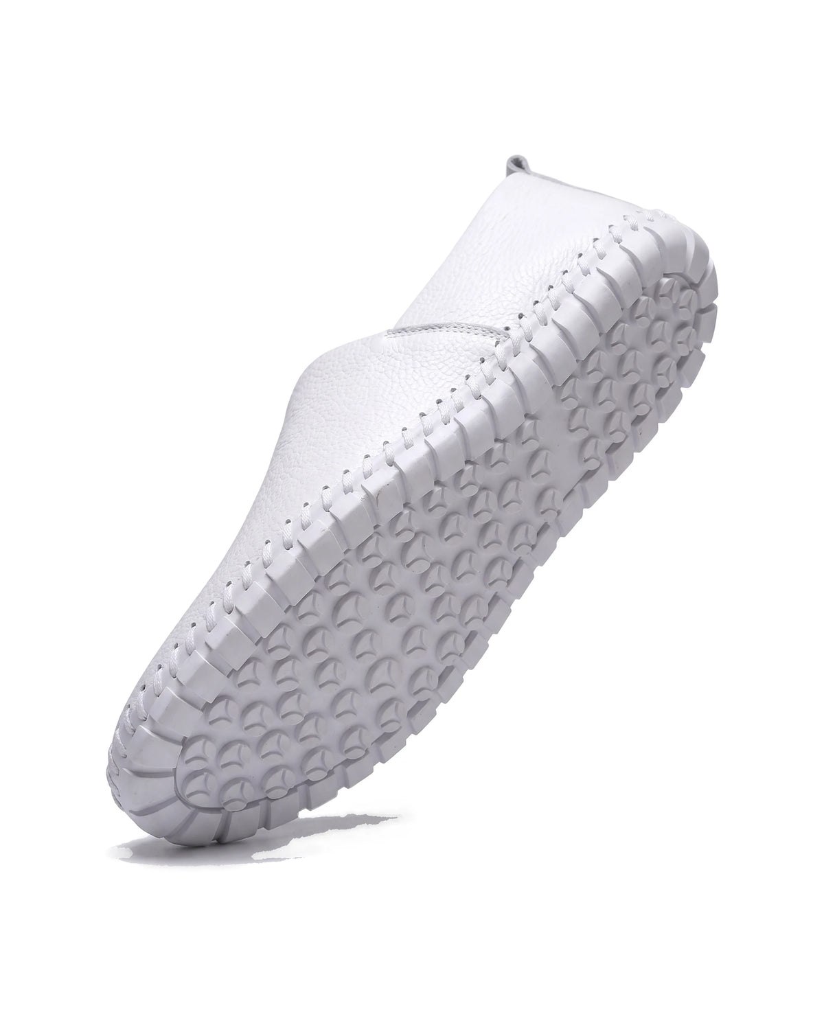 Men's Leather Slip-On Driving Loafers - Abraham - Detail Outsole