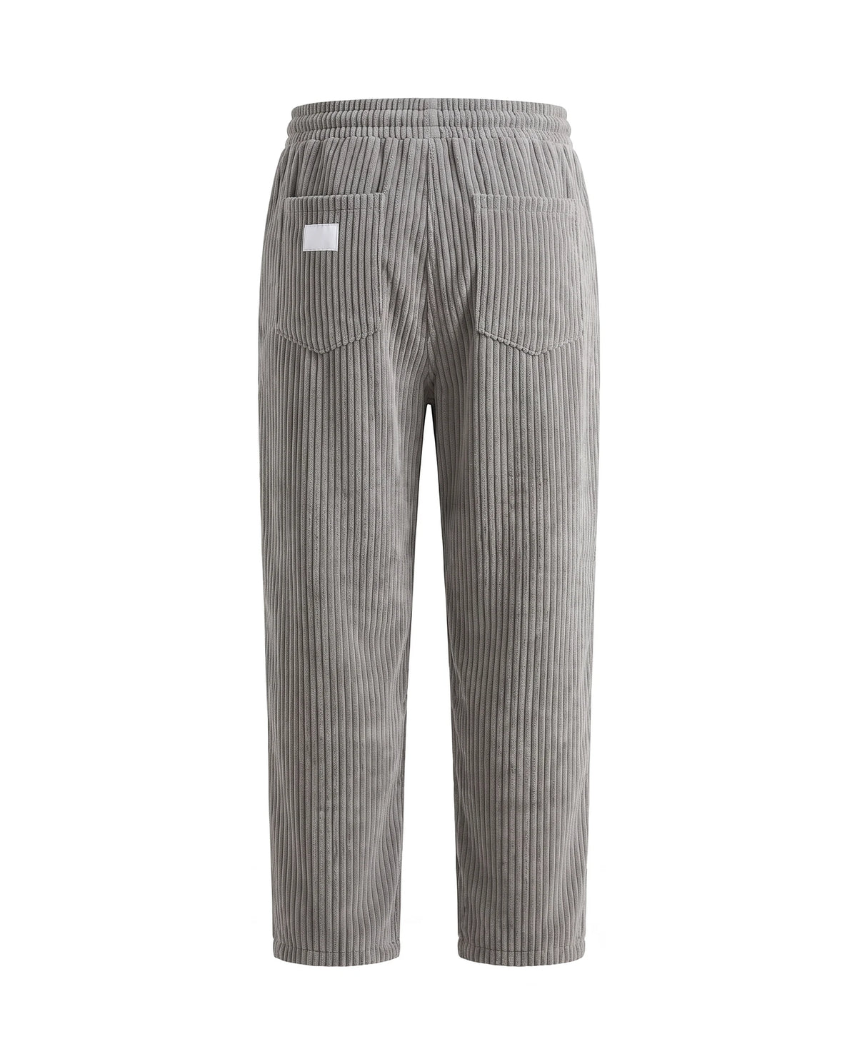 Men's Relaxed Wide-Wale Corduroy Pants - Weston - Gray Back View