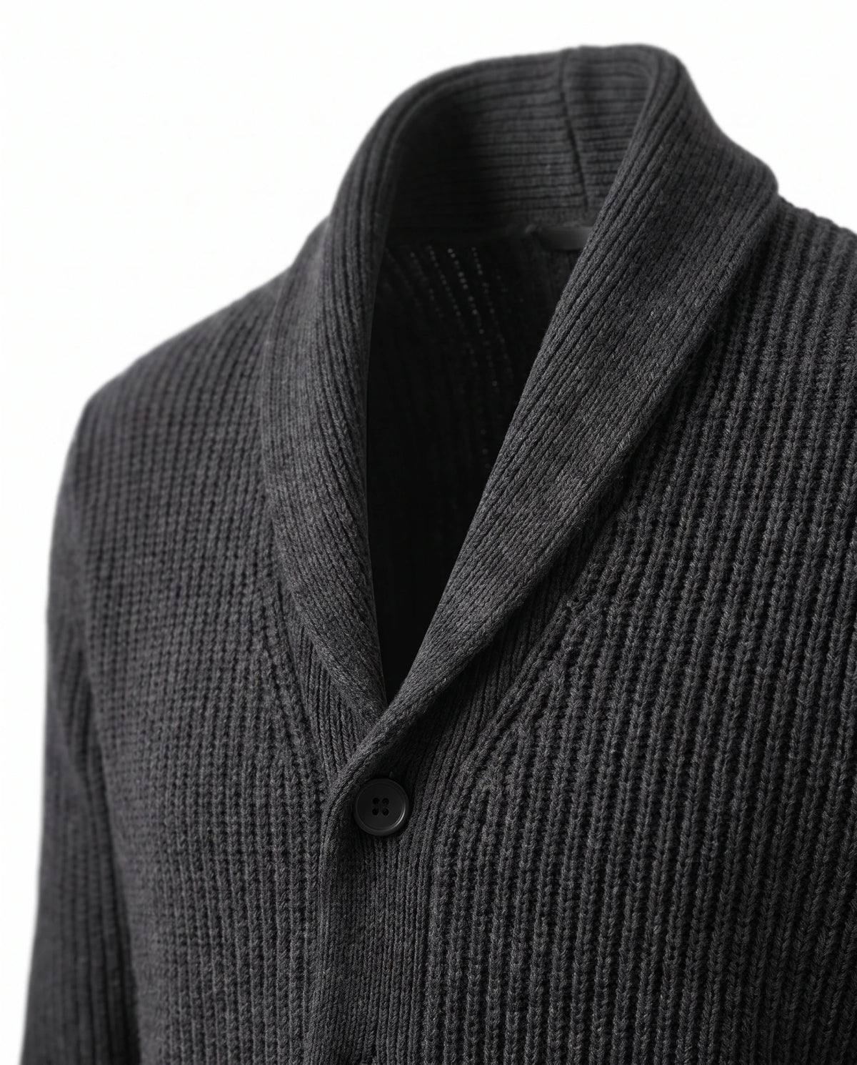 Men's Shawl Collar Button-Front Cardigan - Jermaine - Product view 9