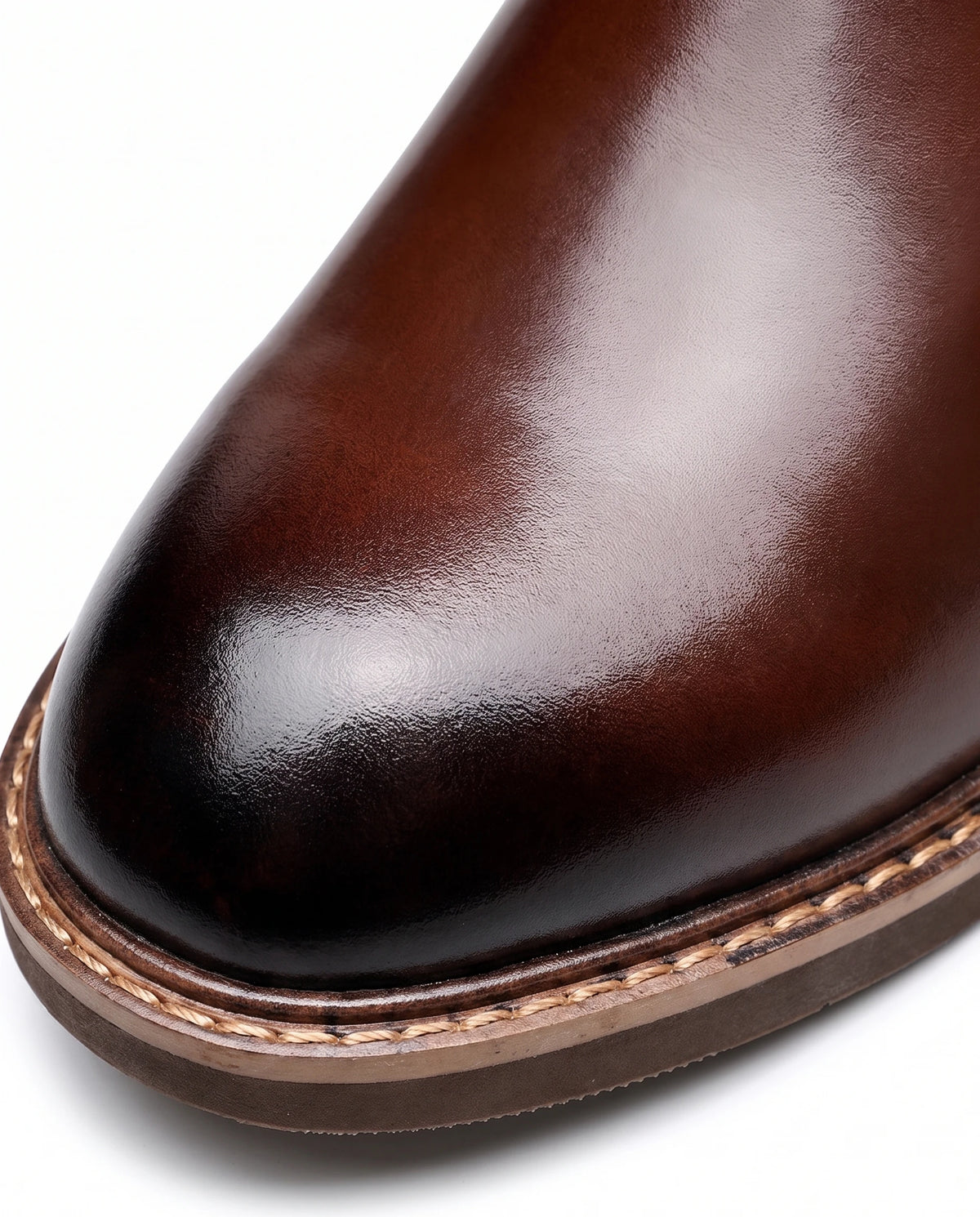Men's Side-Zip Buckle Ankle Boots - Bradford - Detail Material Texture