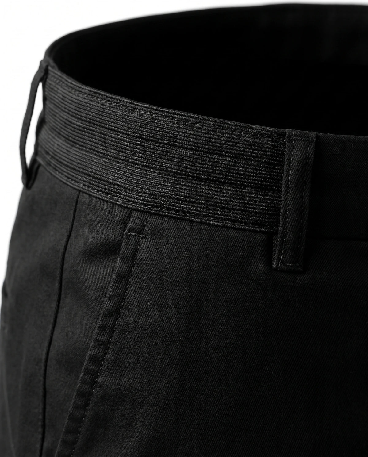 Men's Slim Tapered Cotton Chinos - Ellis - Elastic Waistband Detail