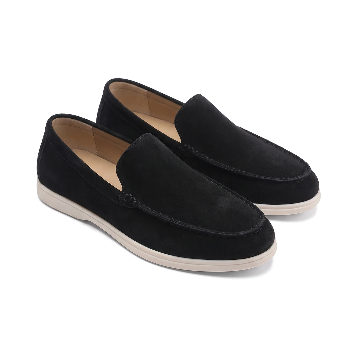 Men's Suede Slip-On Loafers - Douglas - Black