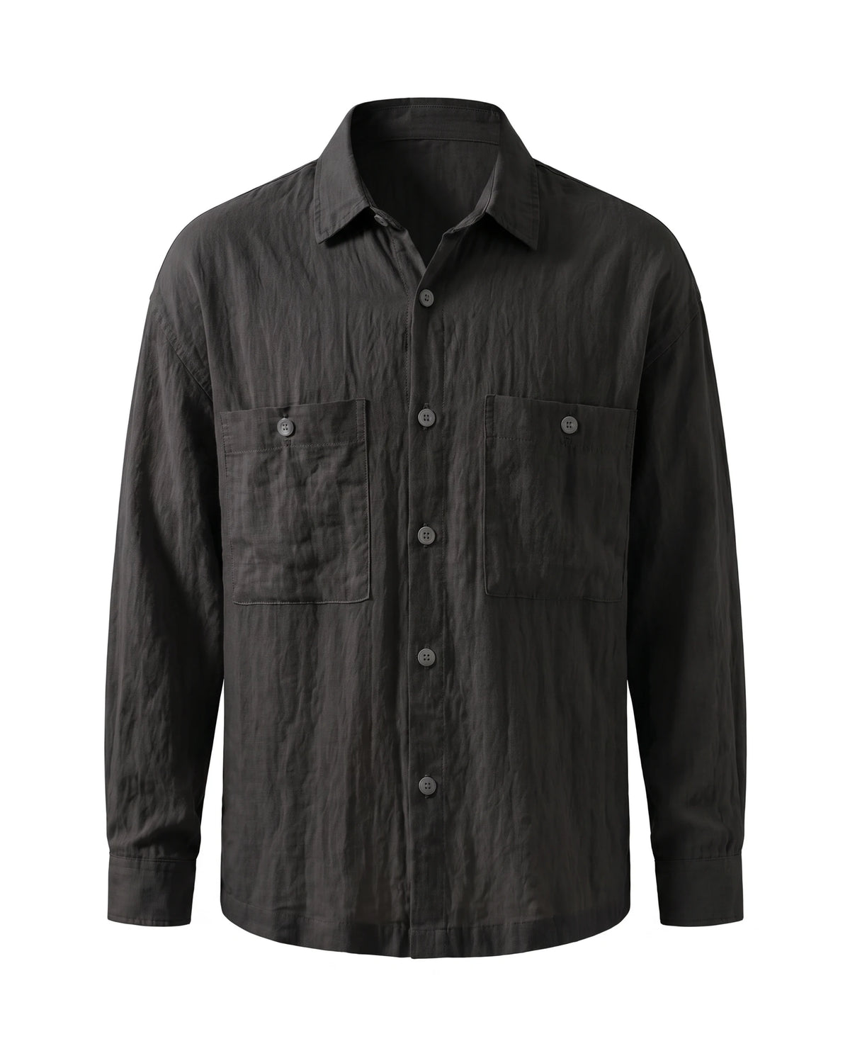 Men's Tencel-Blend Overshirt - Portofino - Black