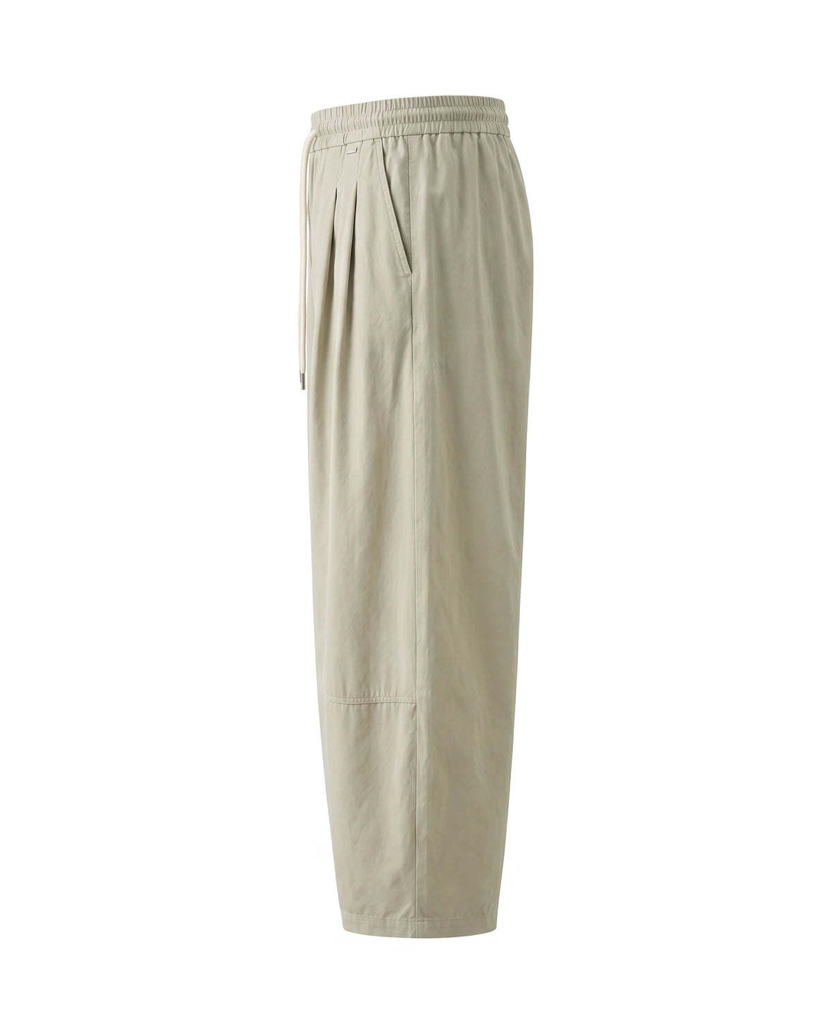 Men's Wide-Leg Pleated Lyocell Trousers - Marlow - Side View