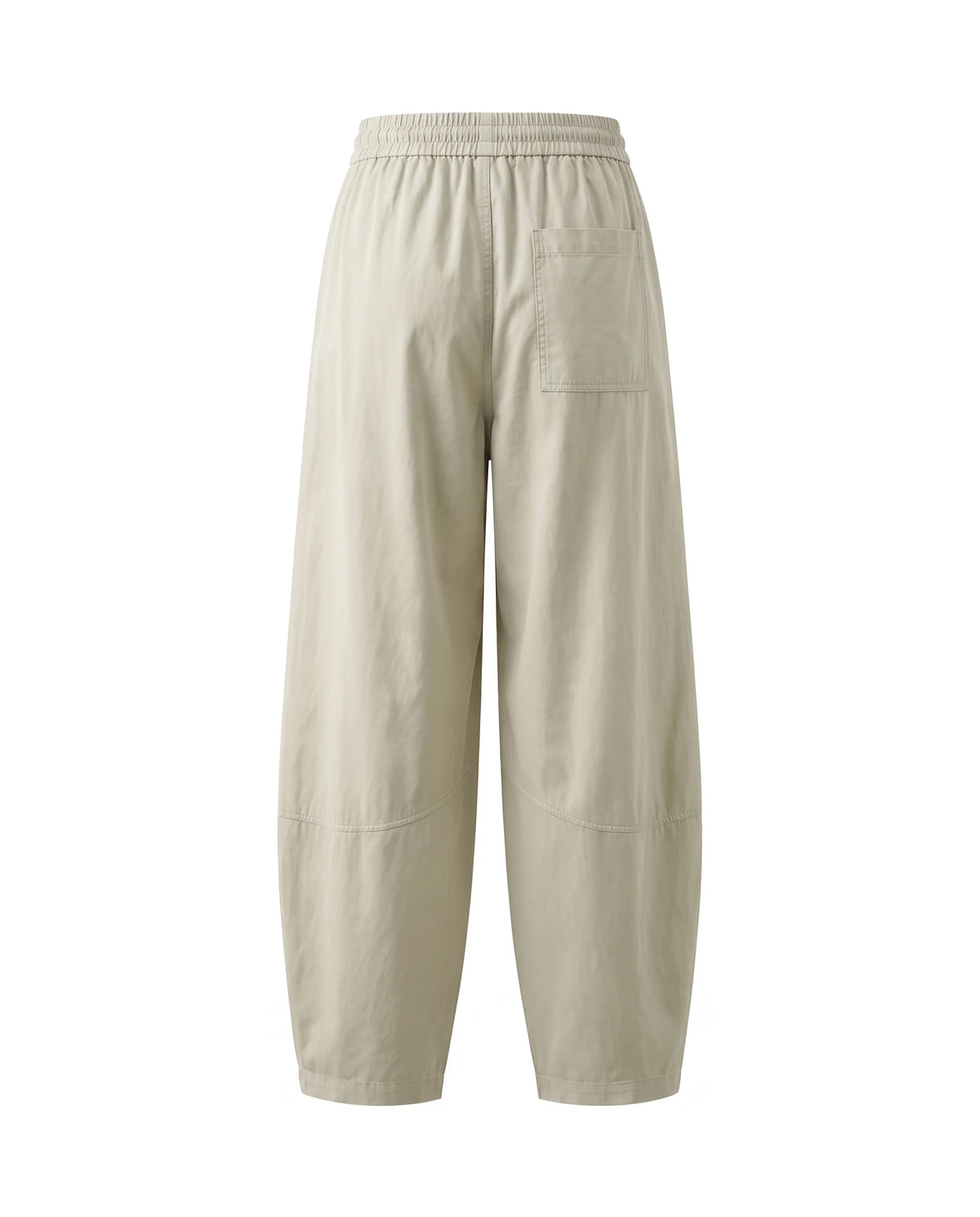 Men's Wide-Leg Pleated Lyocell Trousers - Marlow - Khaki Back View