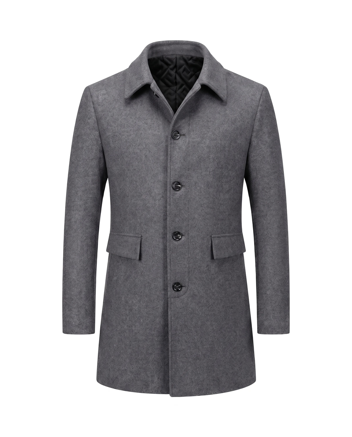 Men's Wool-Blend Overcoat - Finnian - Gray