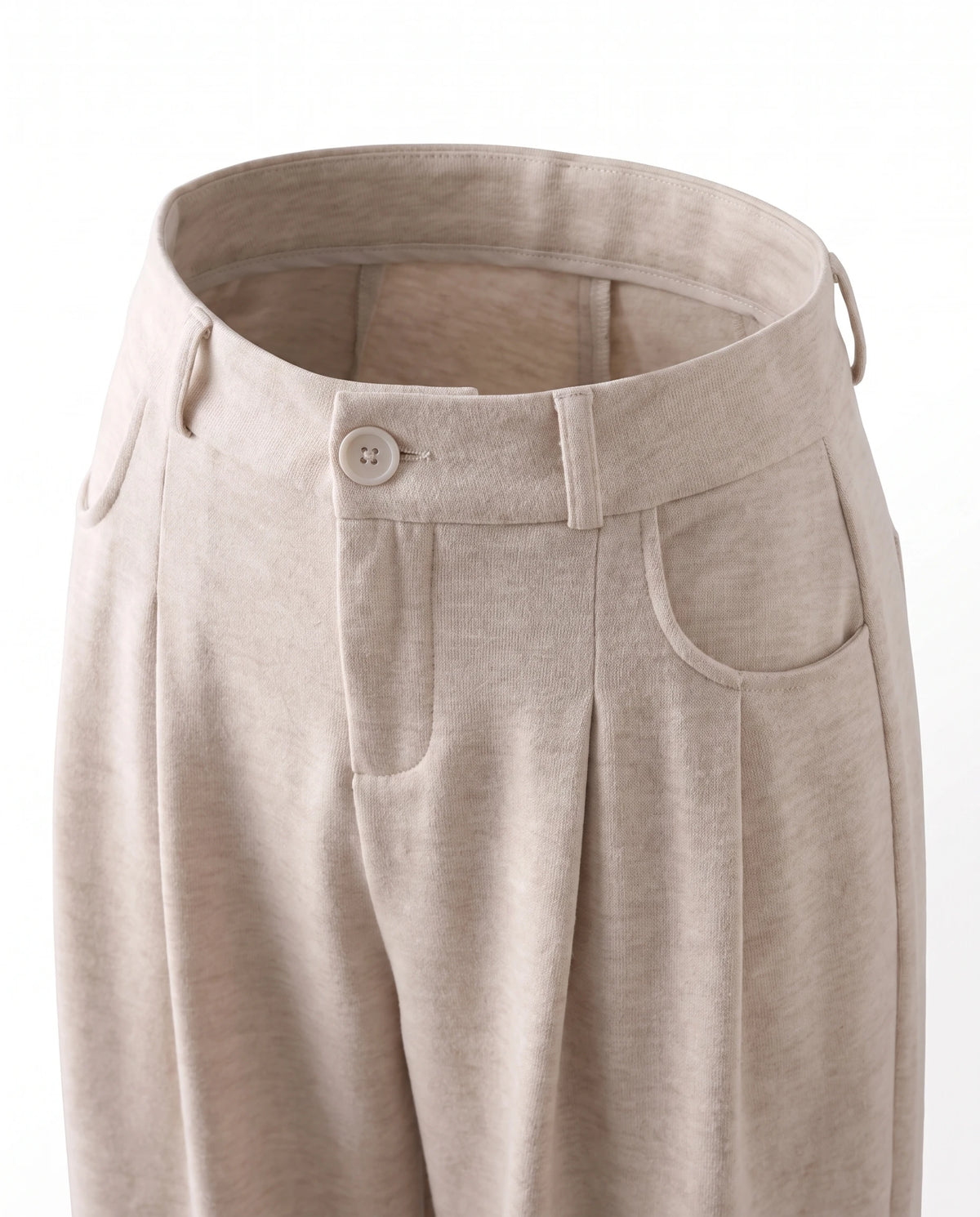Women's Wide-Leg Pants - Serena - Waistband and Pocket Detail