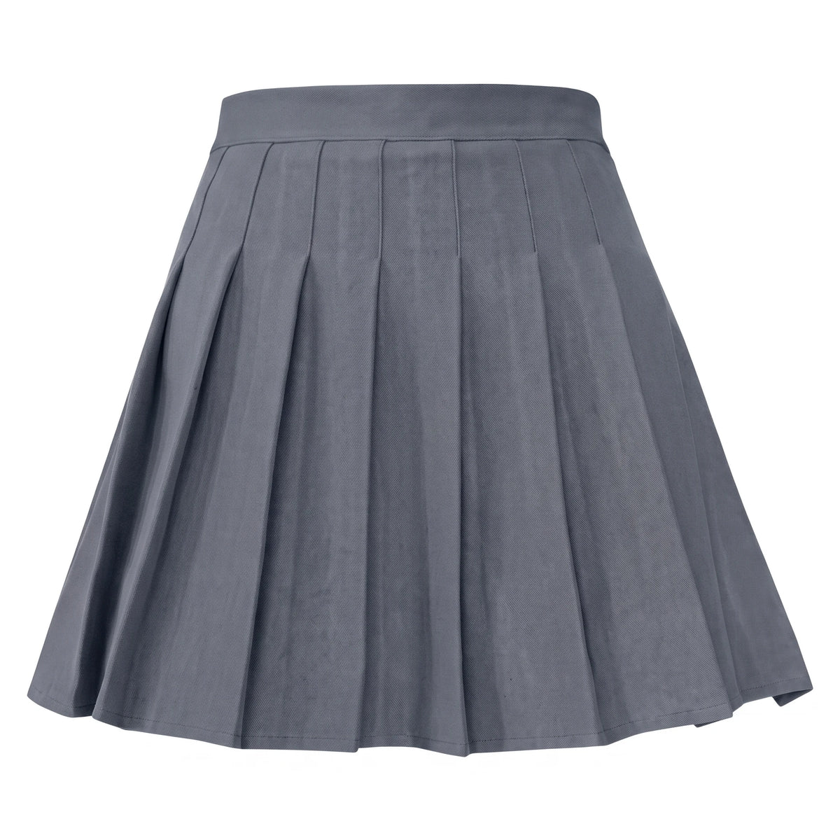 Women's Pleated Mini Skirt - Oxford - Gray