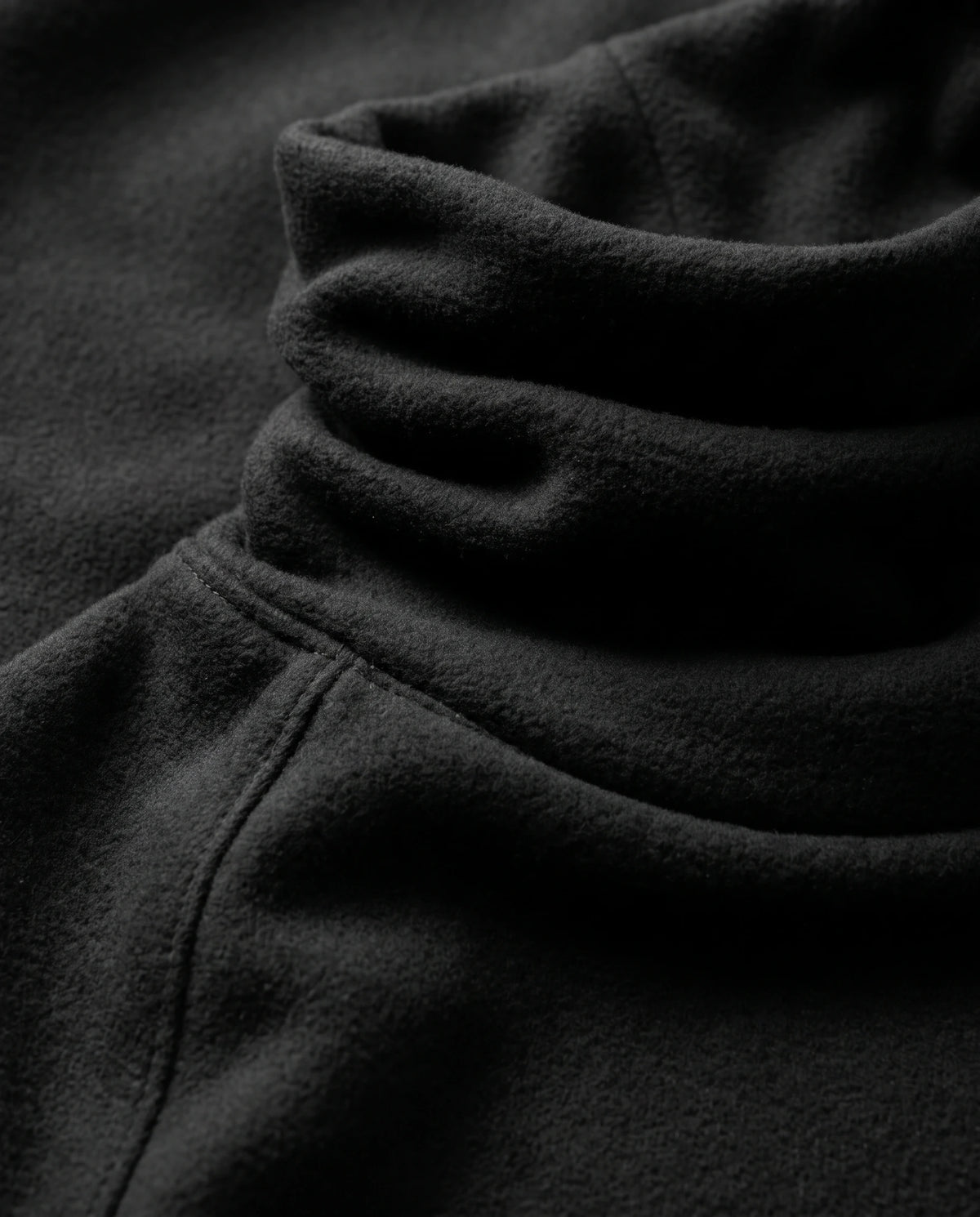 Women's Wrap-Hem Turtleneck Fleece Dress - Cornelia - High Neck Detail