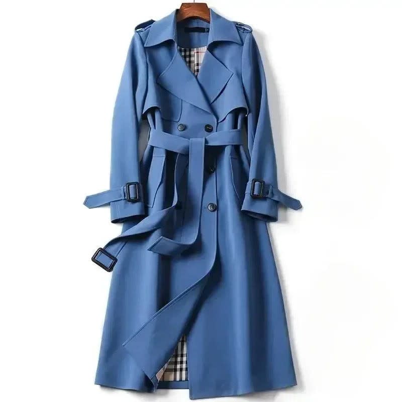 Women's Double-Breasted Belted Trench Coat - Francesca