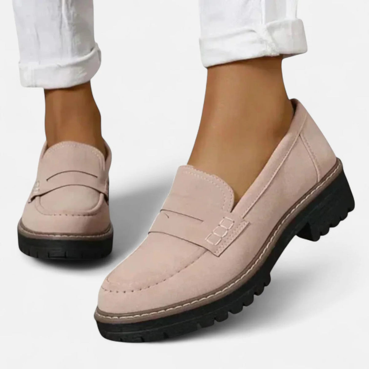 Women's Lug-Sole Penny Loafers - Jutta
