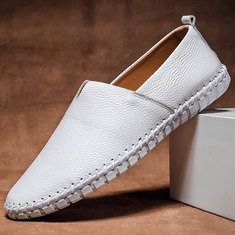 Men's Leather Slip-On Loafers - Abraham