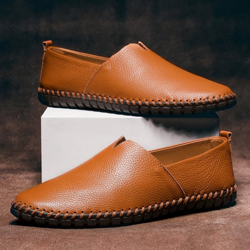 Men's Leather Slip-On Loafers - Abraham
