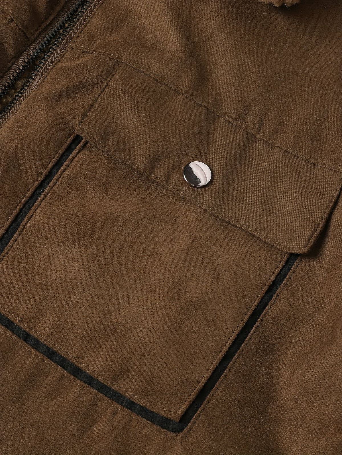 Men's Sherpa-Lined Faux Suede Trucker Jacket - Carlos
