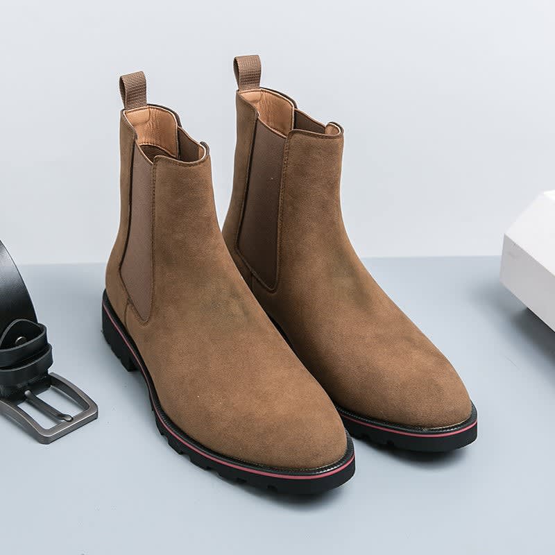 Men's Suede Lug-Sole Chelsea Boots - Braden