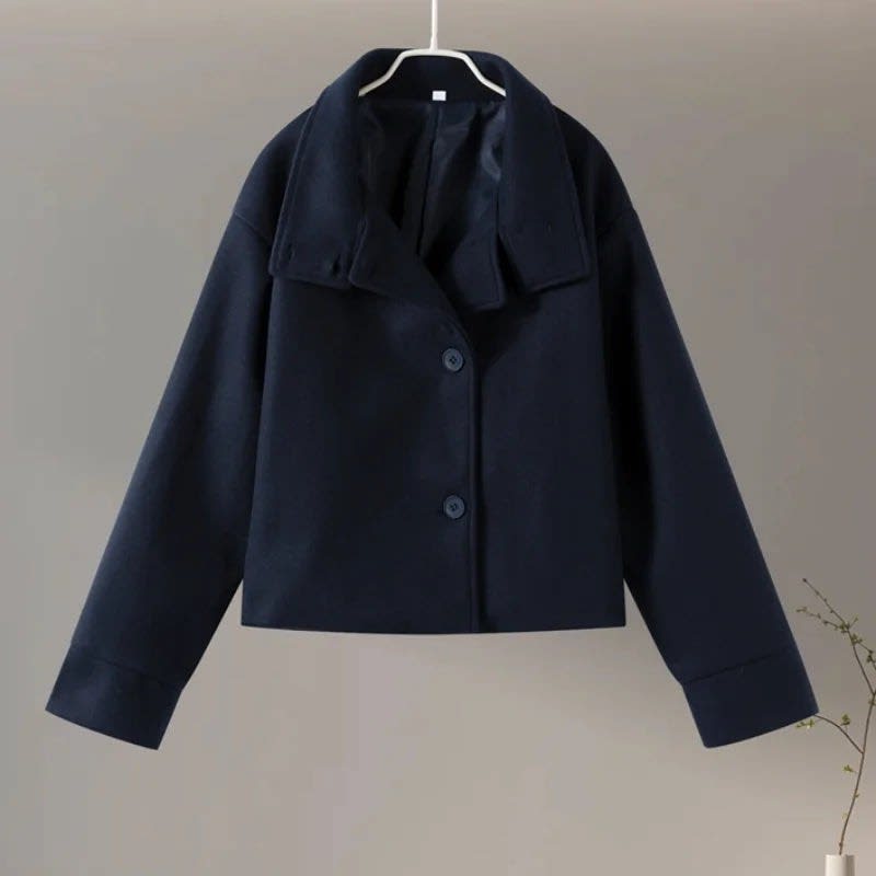 Women's Wool-Blend Stand-Collar Peacoat - Victoria