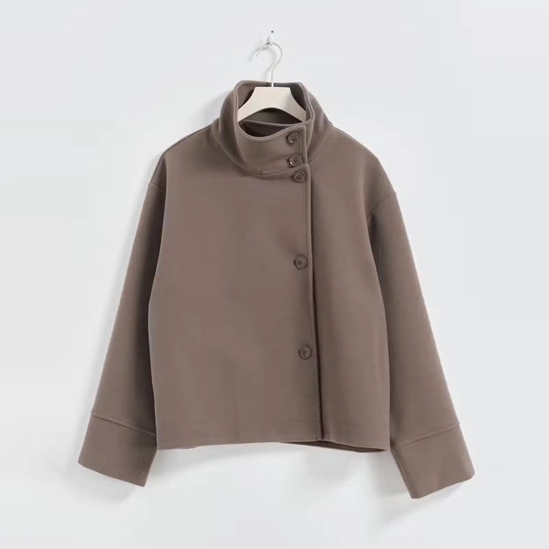 Women's Wool-Blend Stand-Collar Peacoat - Victoria