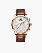 Unisex Leather-Strap Quartz Watch - Lugano
