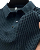 Men's Short-Sleeve Textured Polo Shirt - Prestigio