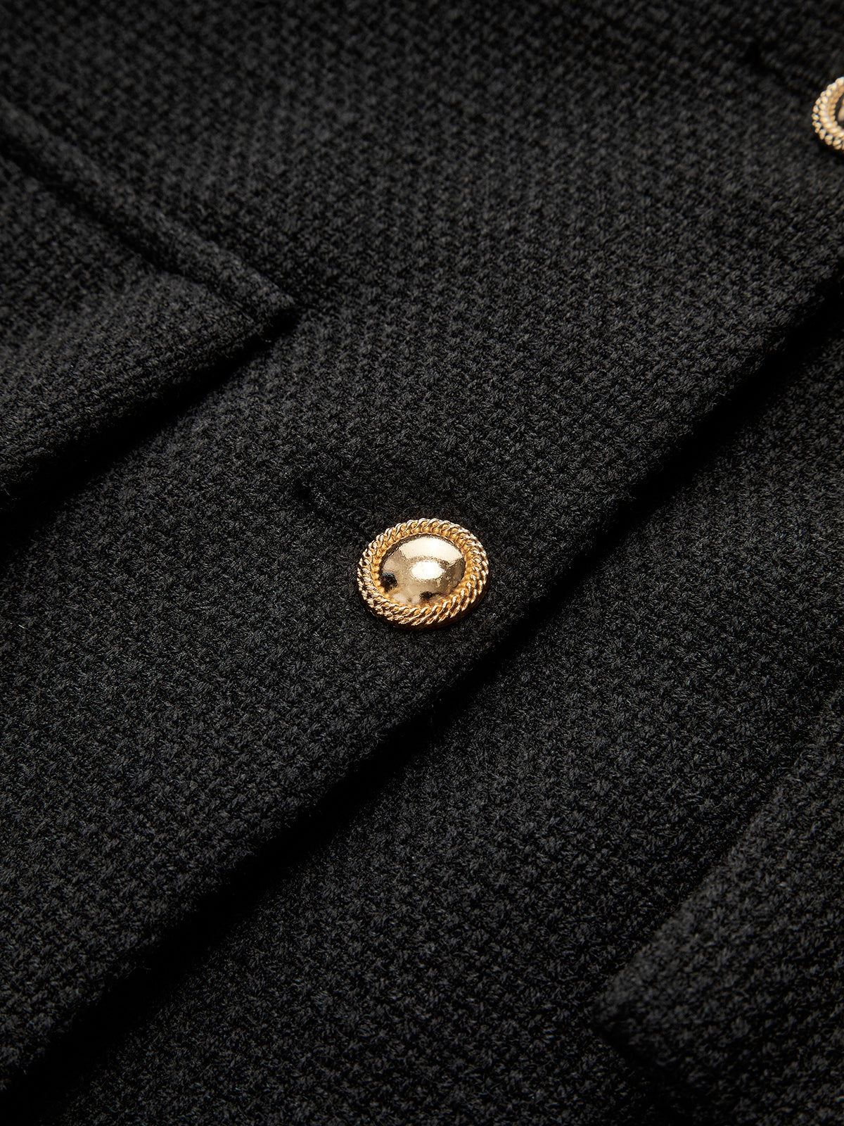 Women's Tweed Blazer with Decorative Buttons