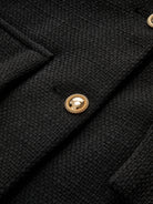 Women's Tweed Blazer with Decorative Buttons