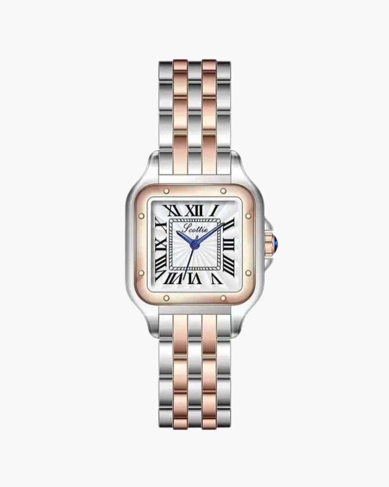 Two-Tone Square Watch - Milano