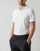Men's Short-Sleeve Textured Polo Shirt - Prestigio