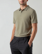 Men's Short-Sleeve Textured Polo Shirt - Prestigio