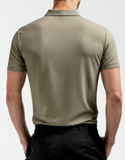 Men's Short-Sleeve Textured Polo Shirt - Prestigio