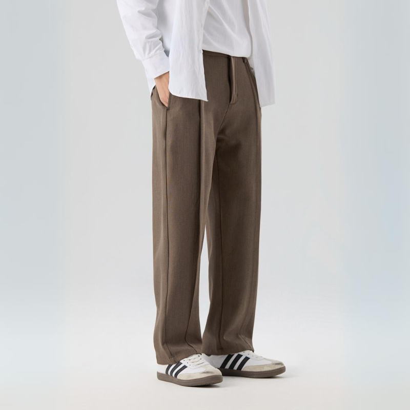 Men's Wide-Leg Pleated Pants