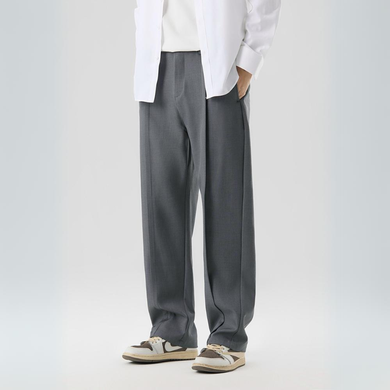 Men's Wide-Leg Pleated Pants