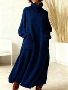 Women's Turtleneck Knit Maxi Dress - Thalia