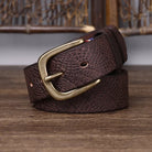 Men's Embossed Leather Belt - Aaron