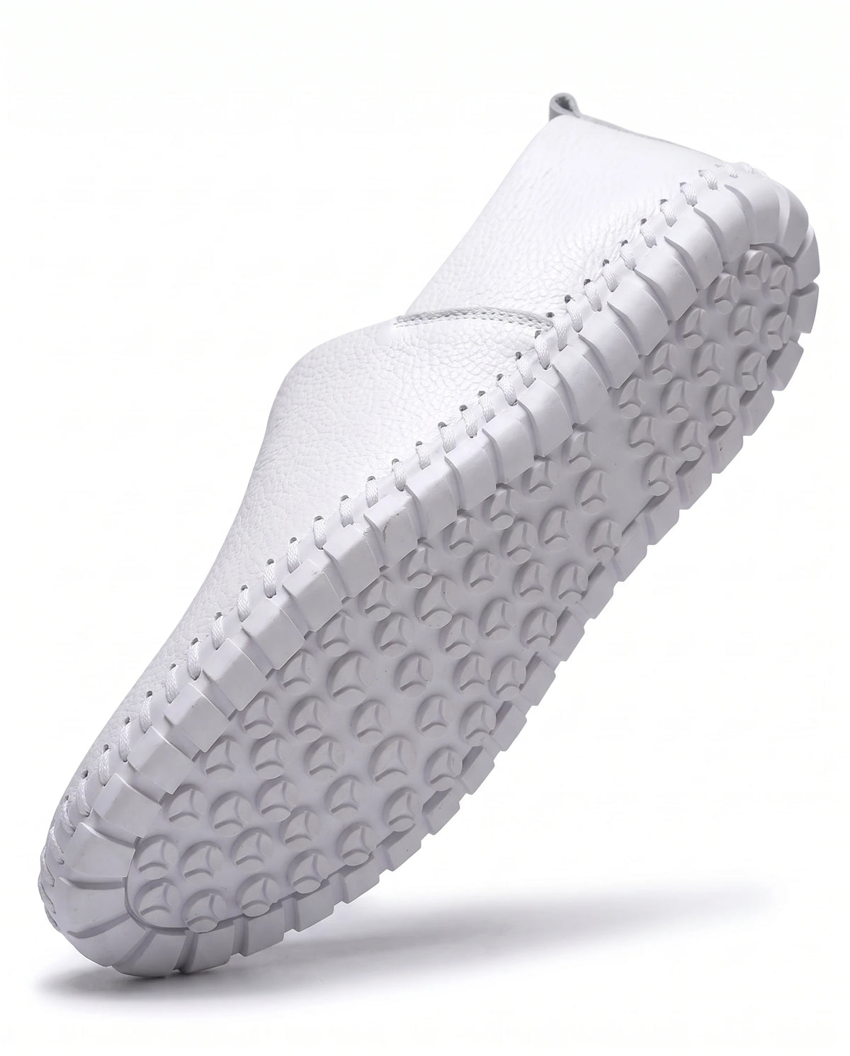 Men's Leather Slip-On Driving Loafers - Abraham - Detail Outsole