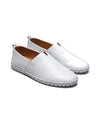 Men's Leather Slip-On Loafers - Abraham - White