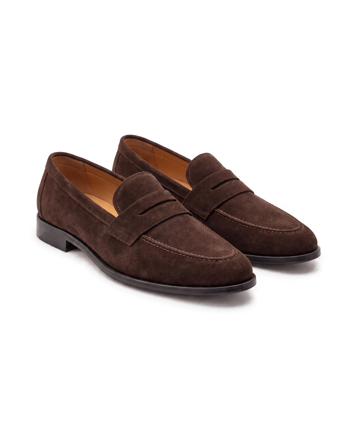 Men's Suede Penny Loafers - Albert - Brown