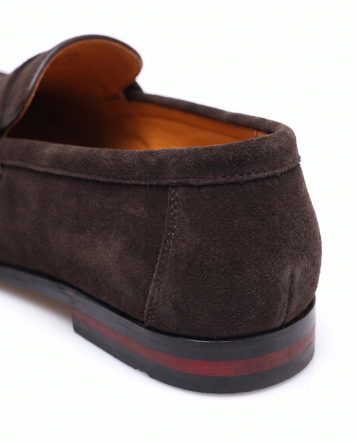 Men's Suede-Effect Penny Loafers - Albert - Detail Material Texture