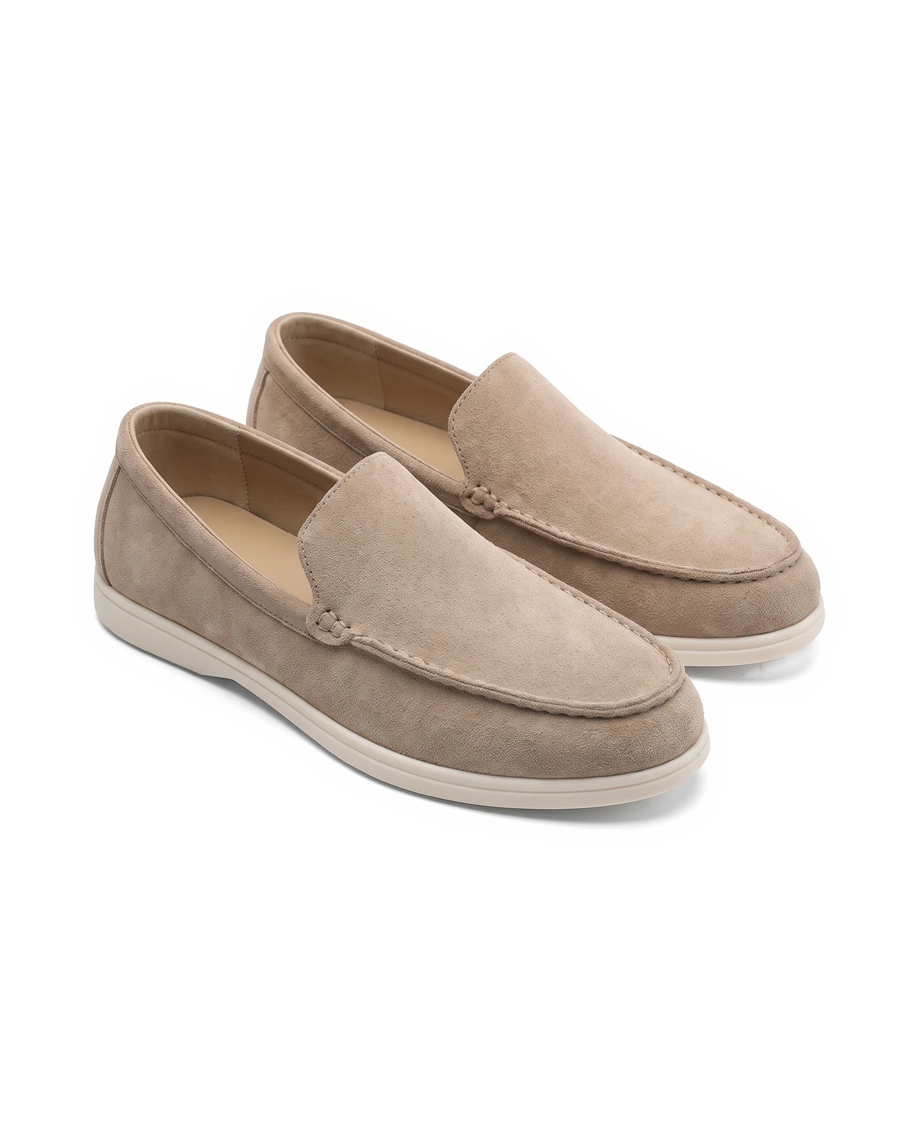 Men's Suede Slip-On Loafers - Douglas - Beige