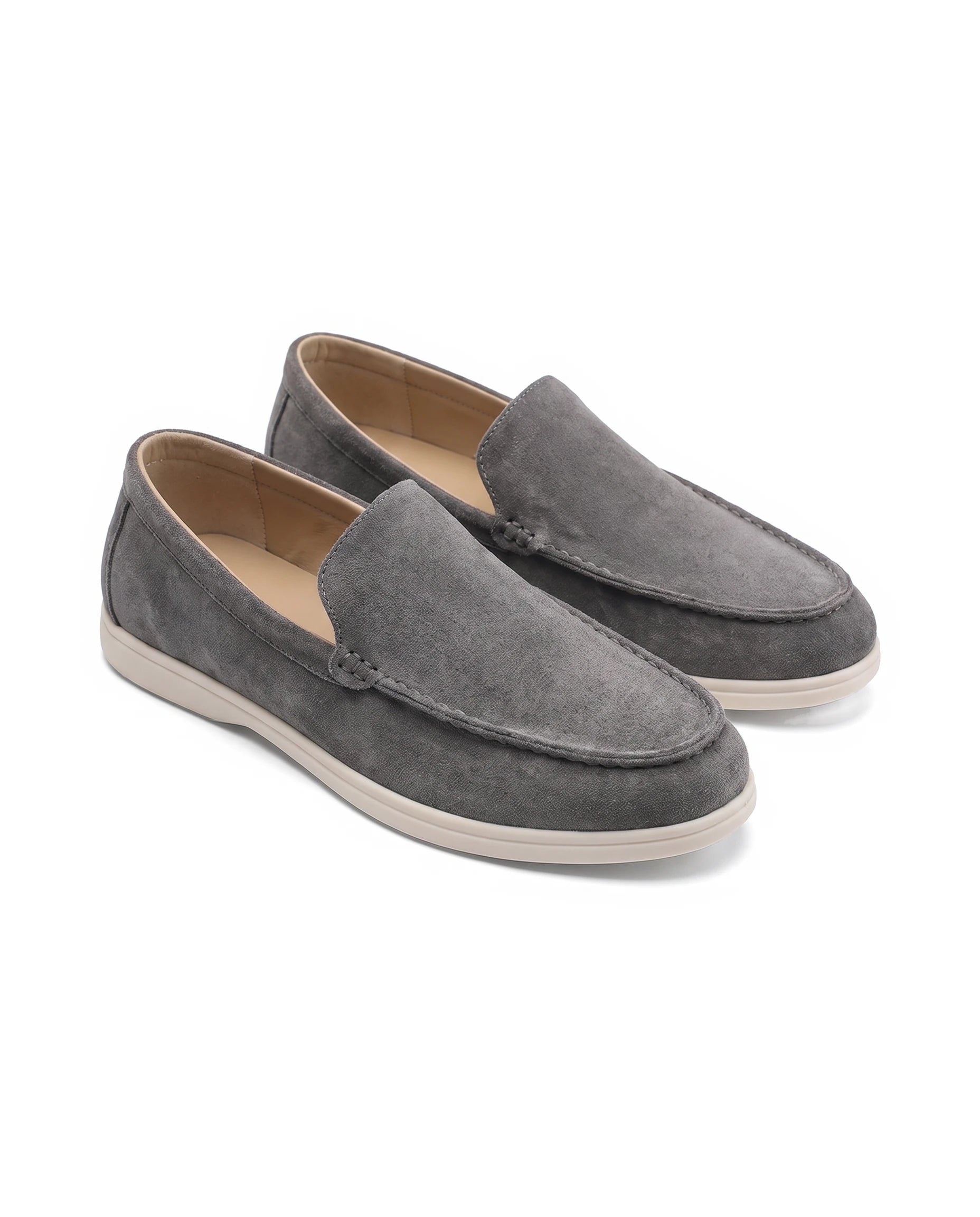 Men's Suede Slip-On Loafers - Douglas - Dark Gray