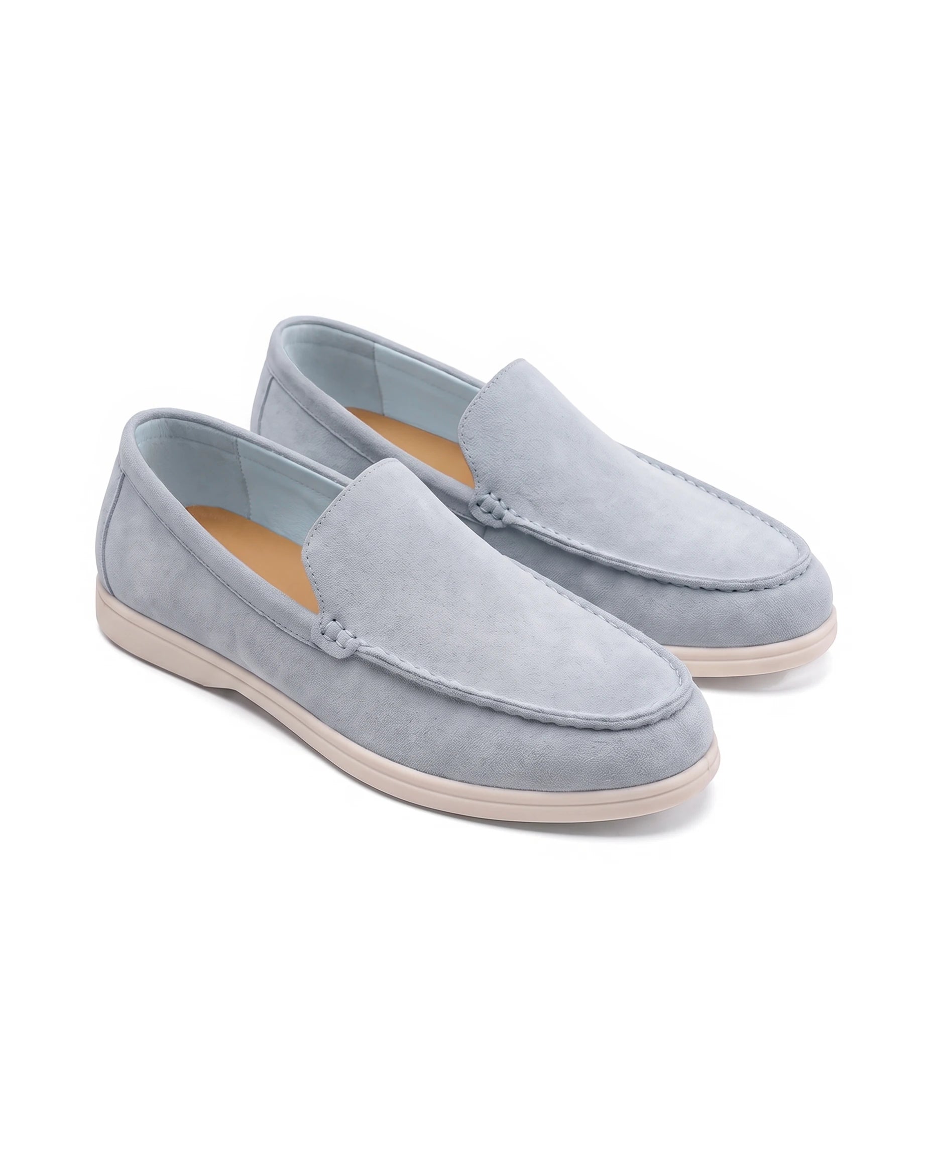 Men's Suede Slip-On Loafers - Douglas - Light Blue