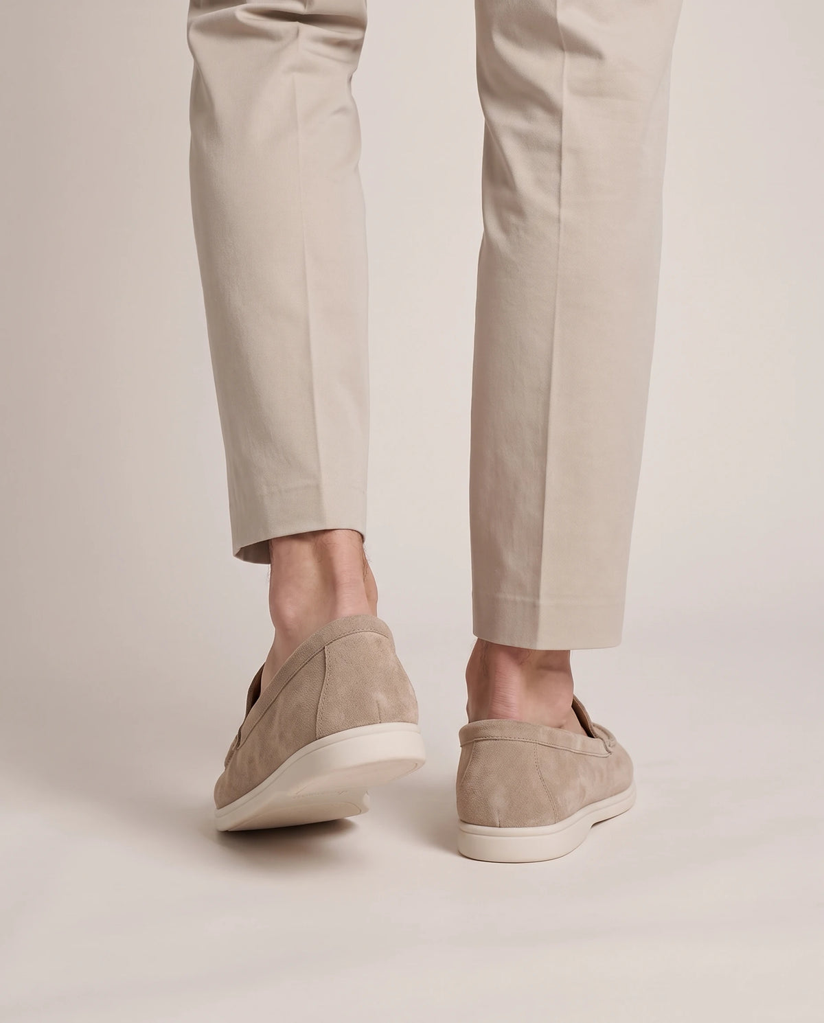 Men's Suede Slip-On Loafers - Douglas - Model Back Detail